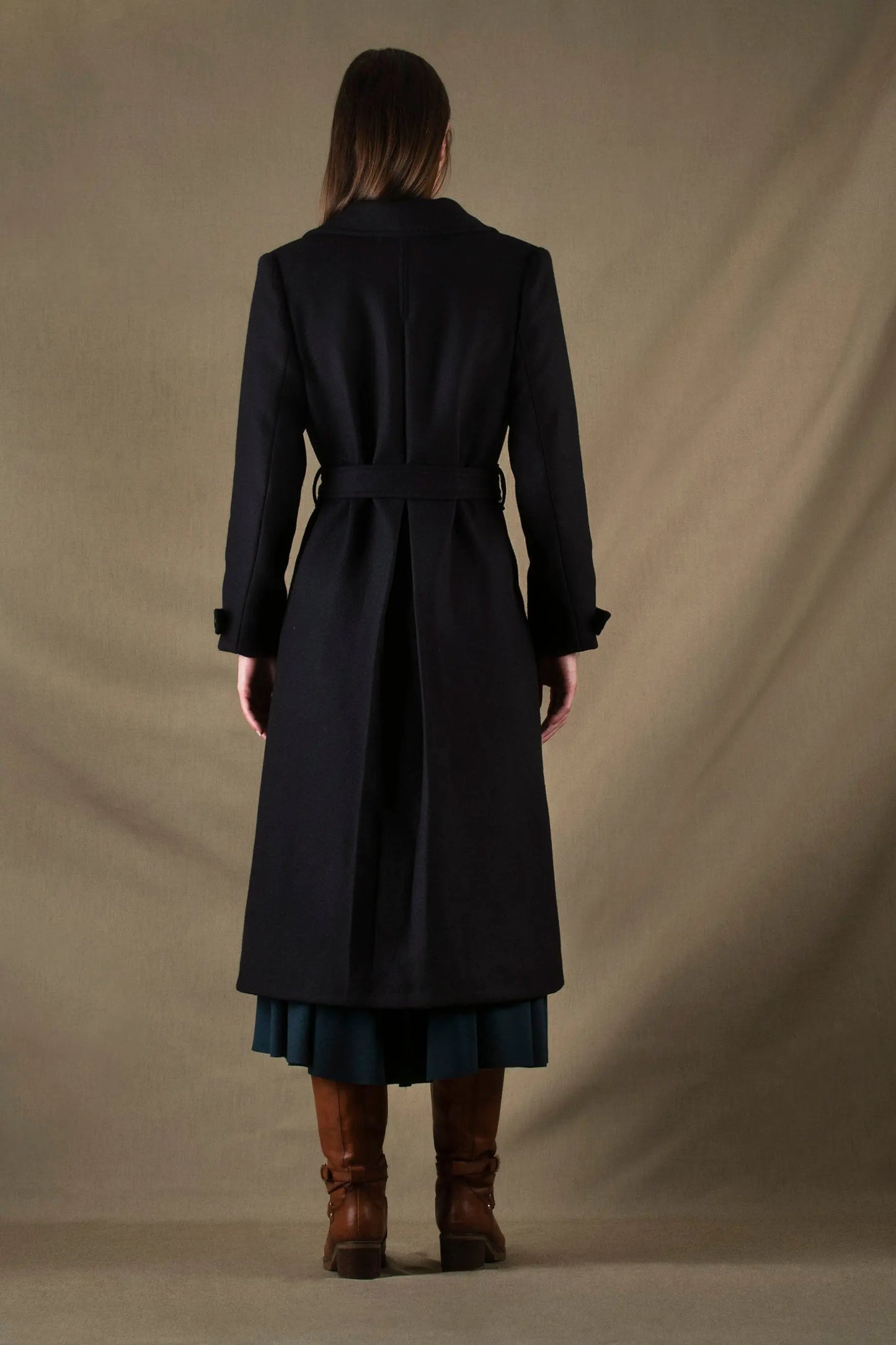 Manteau Femme Long Laine Noir Palace - My Tailor Is Joh
