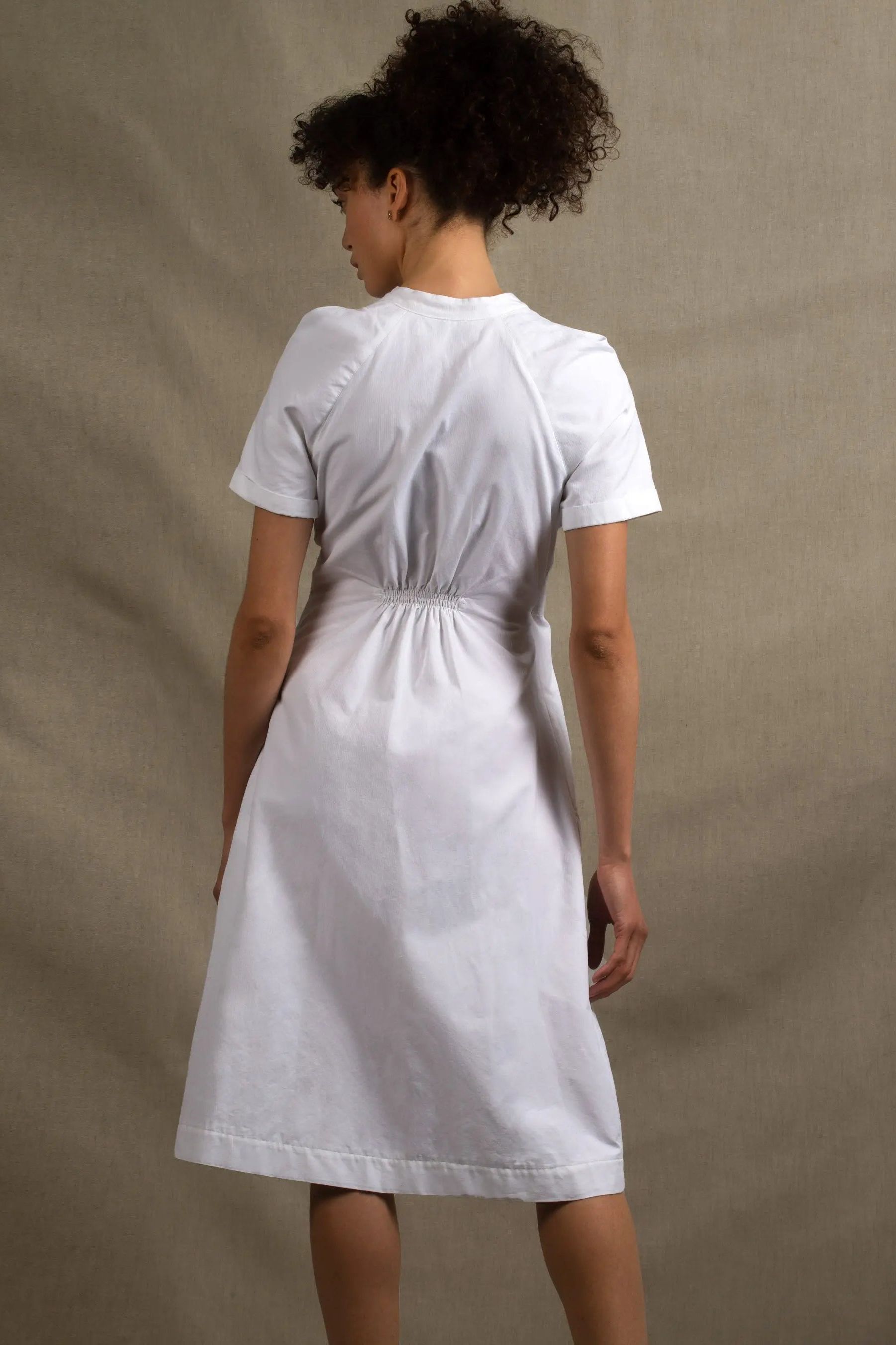 Robe Portefeuille Coton Blanc - Parenthèse - My tailor is Joh