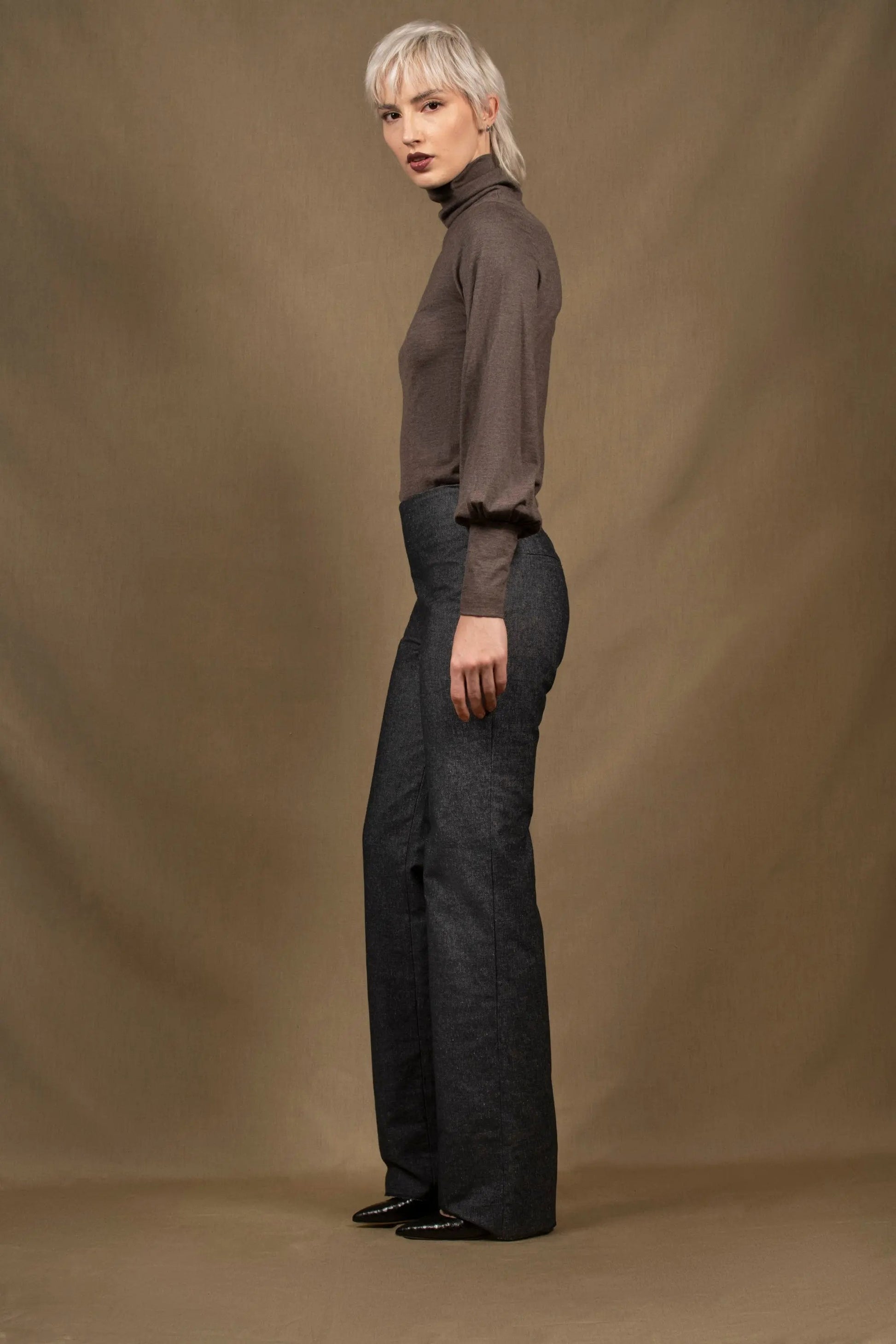 Pantalon Femme Droit Jean Bleu – Sœur My tailor is Joh