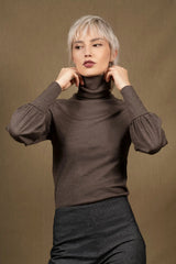 Sous-Pull Femme Marron Glacé en Laine – Certitude