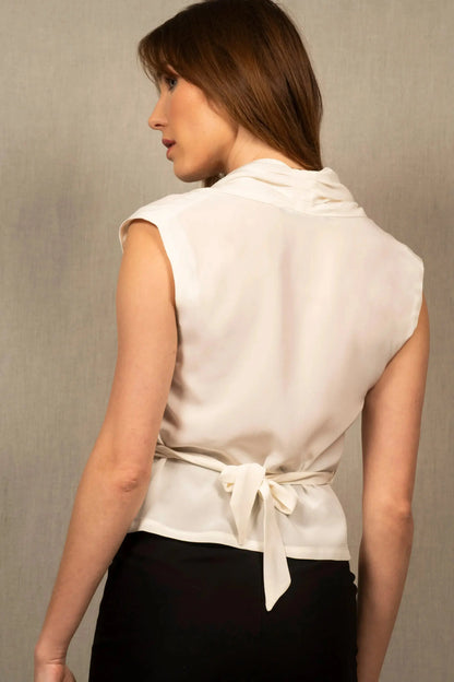 Cache-Cœur en Soie Blanc – Abandon - My tailor is Joh