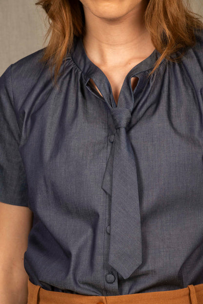Chemisier Manches Courtes en Jean – Allure - My tailor is Joh