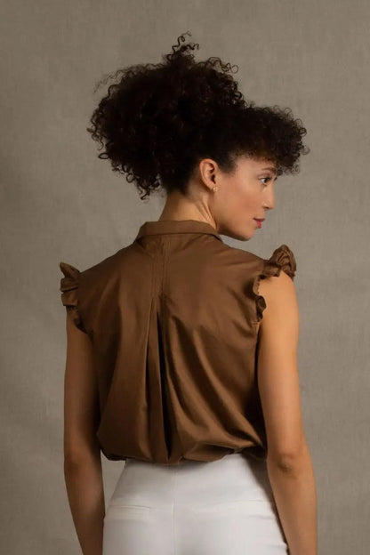 Chemisier Coton Havane – Nonchalance - My tailor is Joh