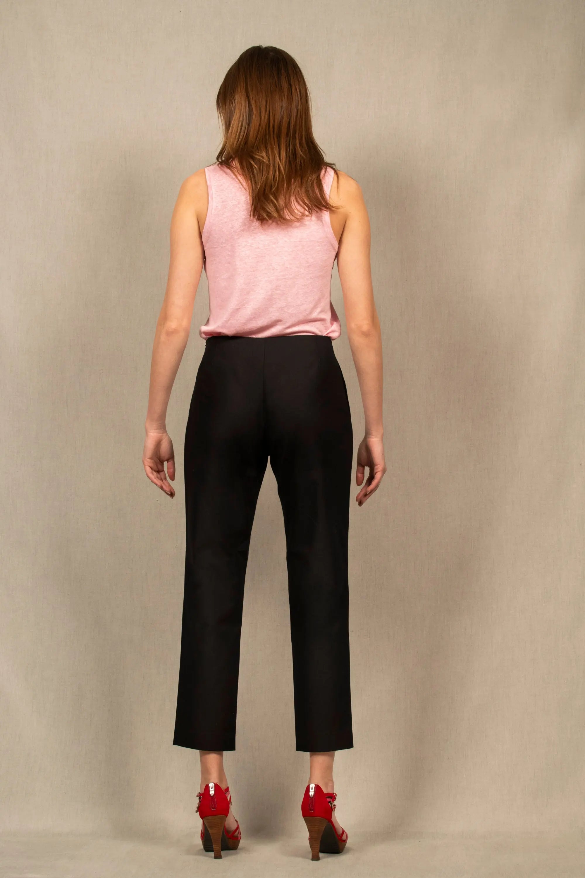 Pantalon Femme 7/8ème en Coton Noir – Espoir - My tailor is Joh