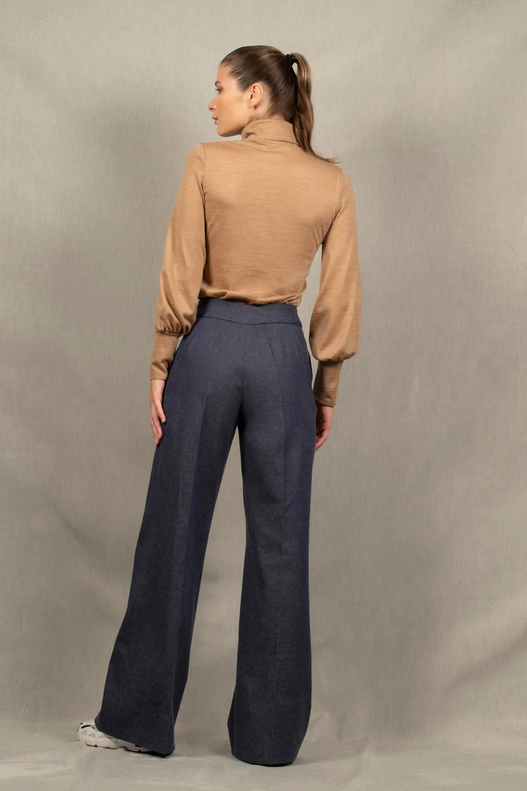 Pantalon Femme Large Jean bleu – Certitude - My tailor is Joh