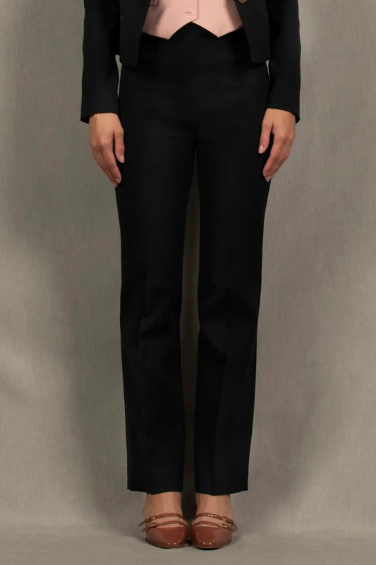 Pantalon Tailleur Femme Droit Bleu marine – Sœur - My tailor is Joh