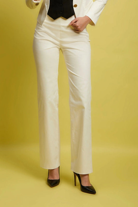 Le Pantalon tailleur droit coton blanc Sœur - My tailor is Joh