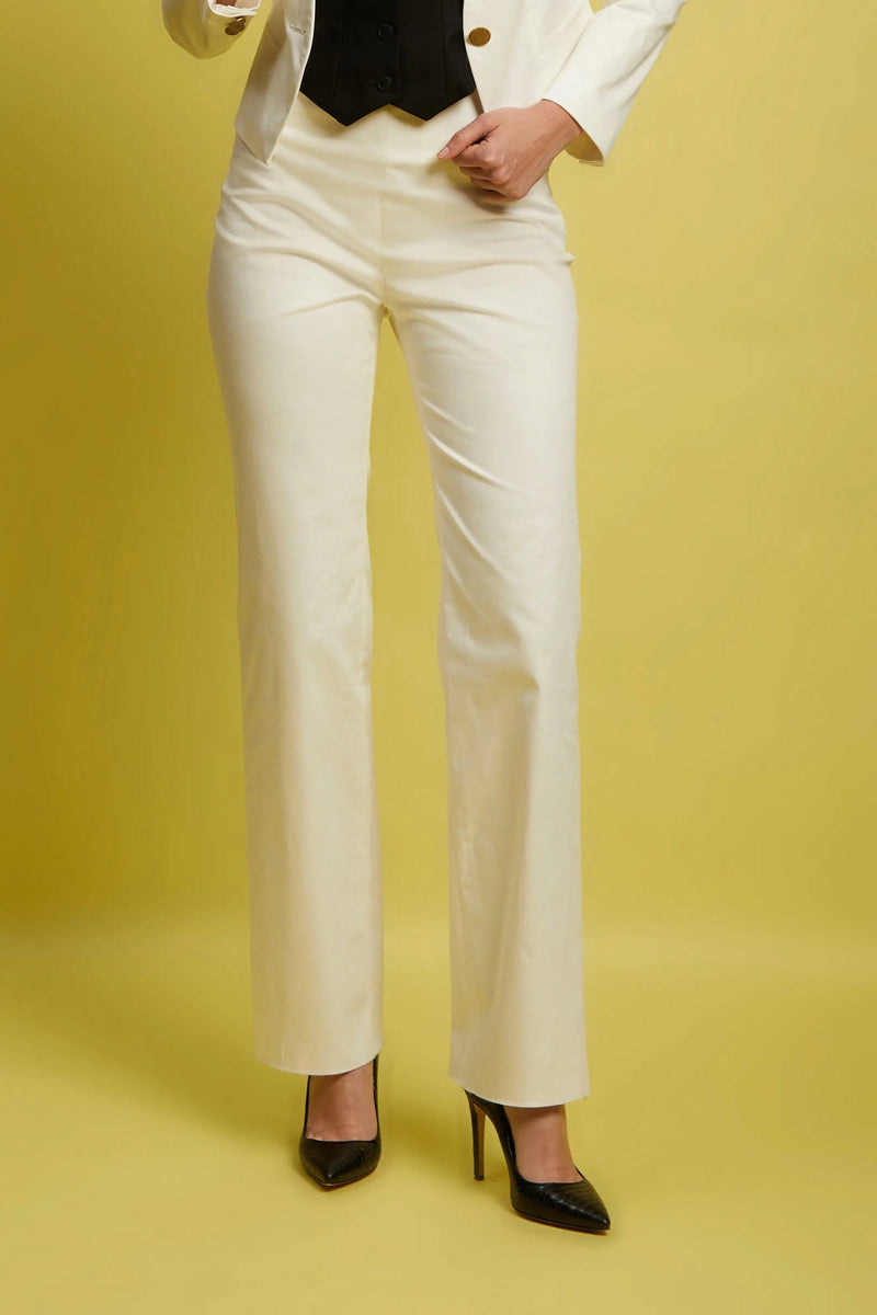 Le Pantalon tailleur droit coton blanc Sœur - My tailor is Joh