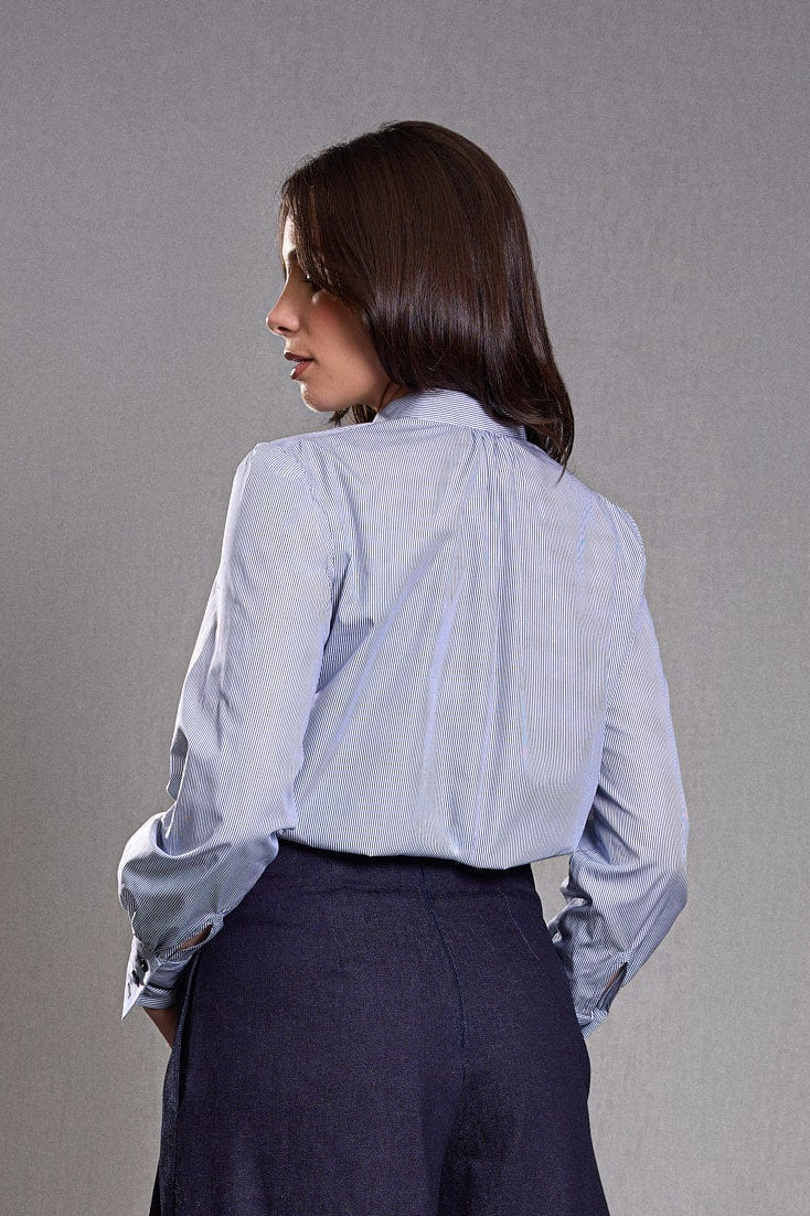 Pantalon Large Taille Haute  jean bleu foncé - Abandon