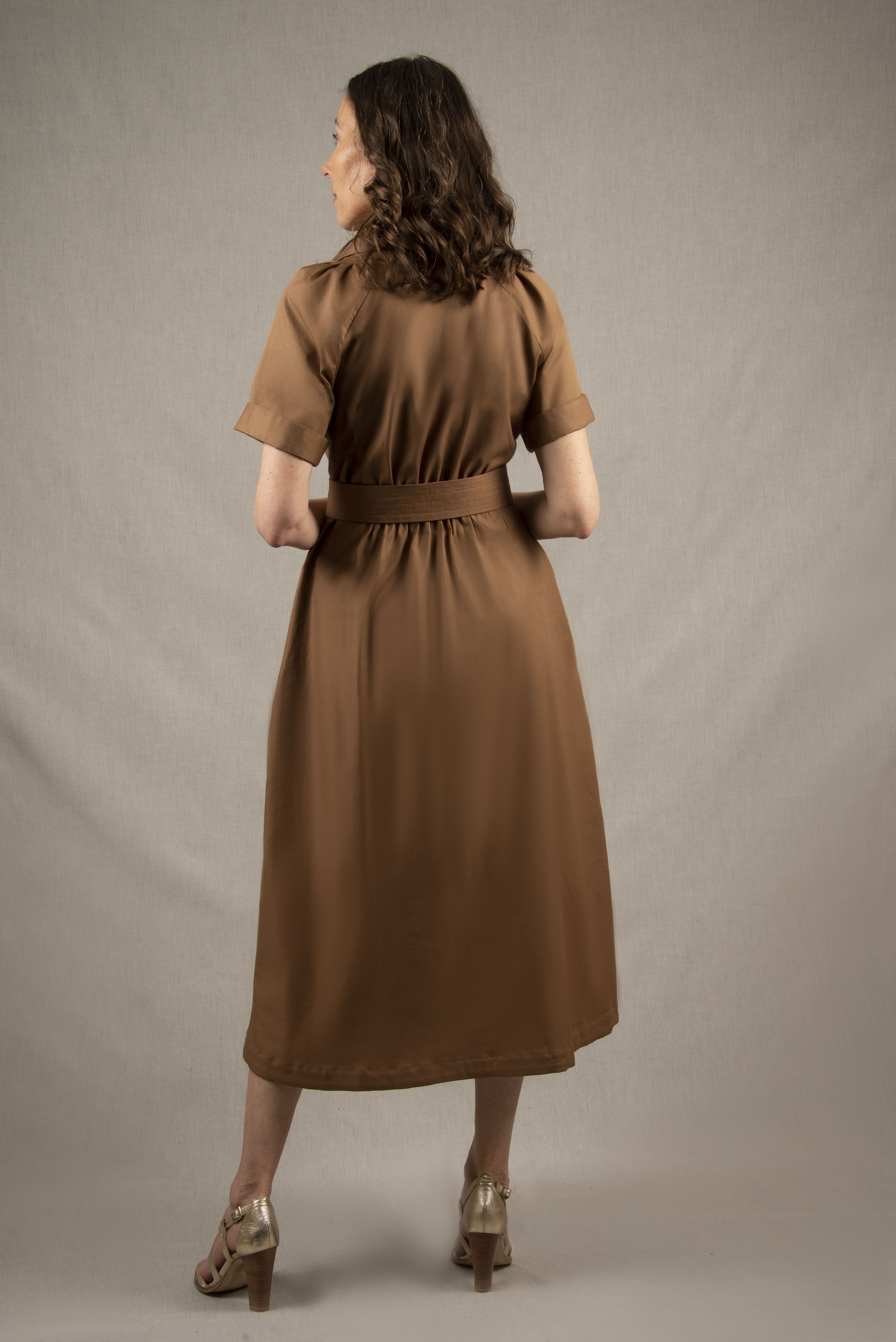 Robe Longue en Coton Couleur Havane - Apparence