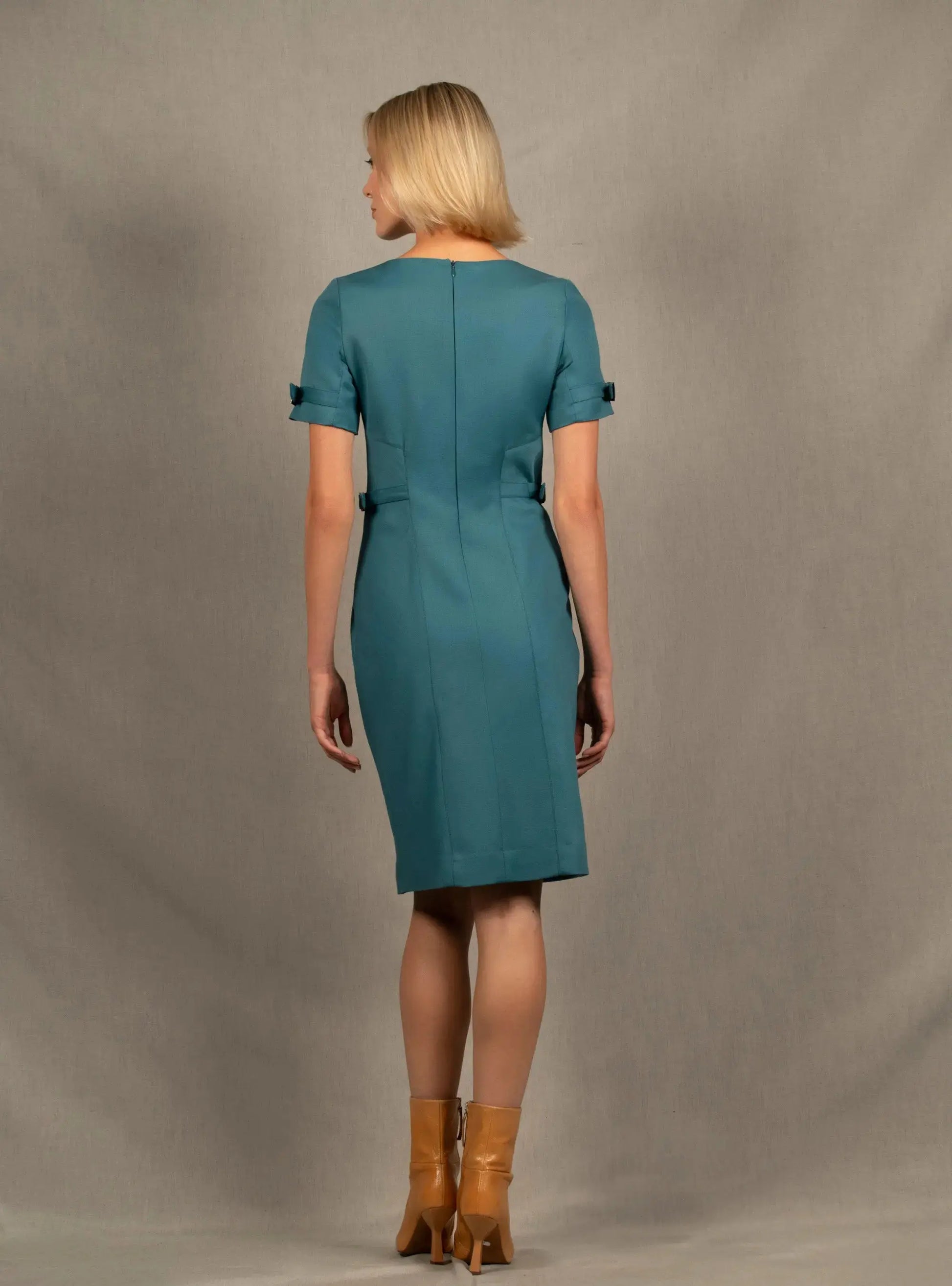 Robe Tailleur en Laine Bleu Pacifique - Soeur - My tailor is Joh