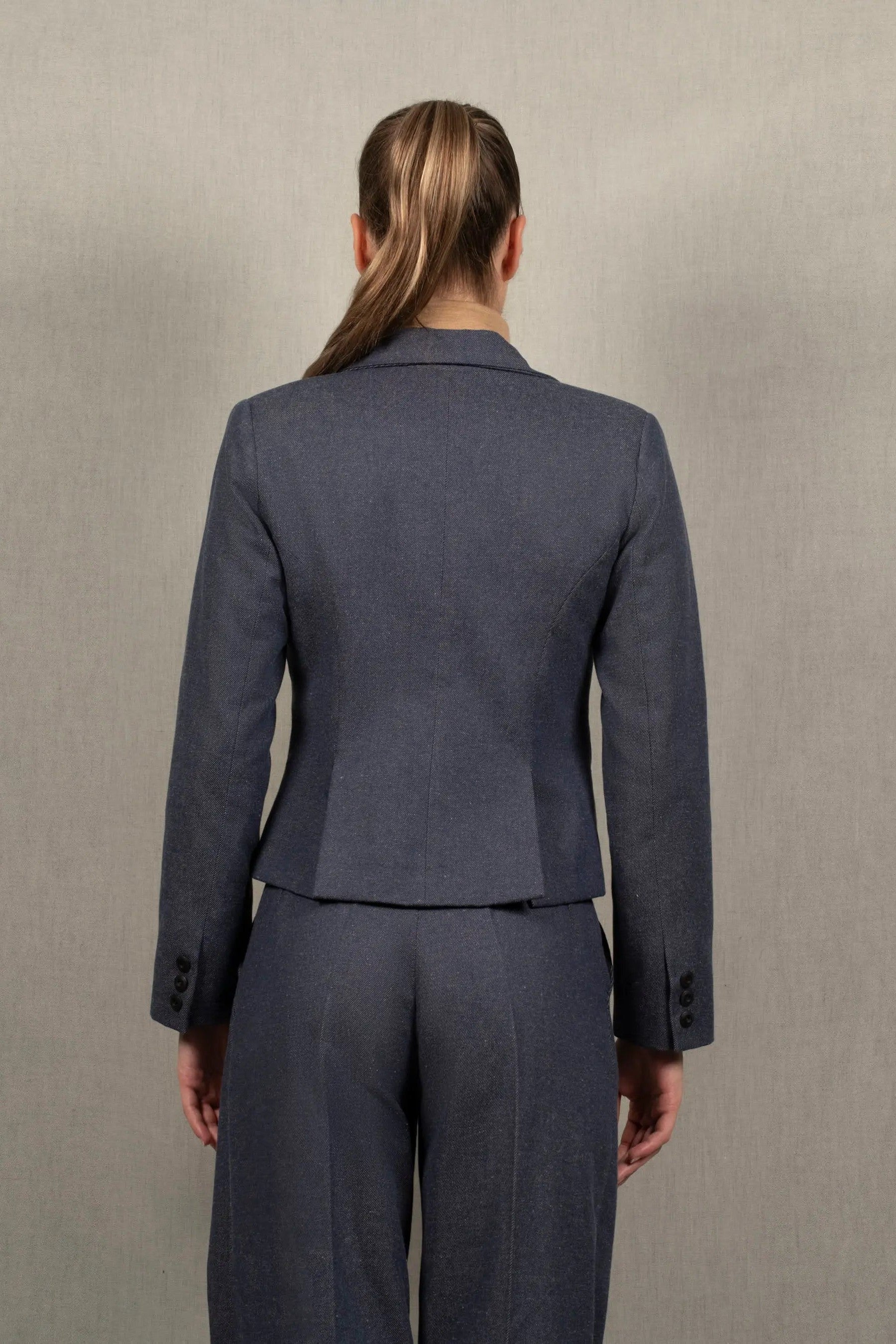 Veste Courte Femme en Jean Bleu - Certitude - My tailor is Joh