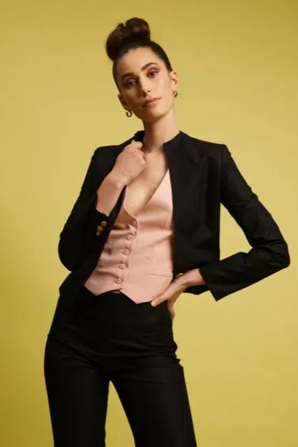 Veste Femme Spencer Coton Noir - Sœur - My tailor is Joh