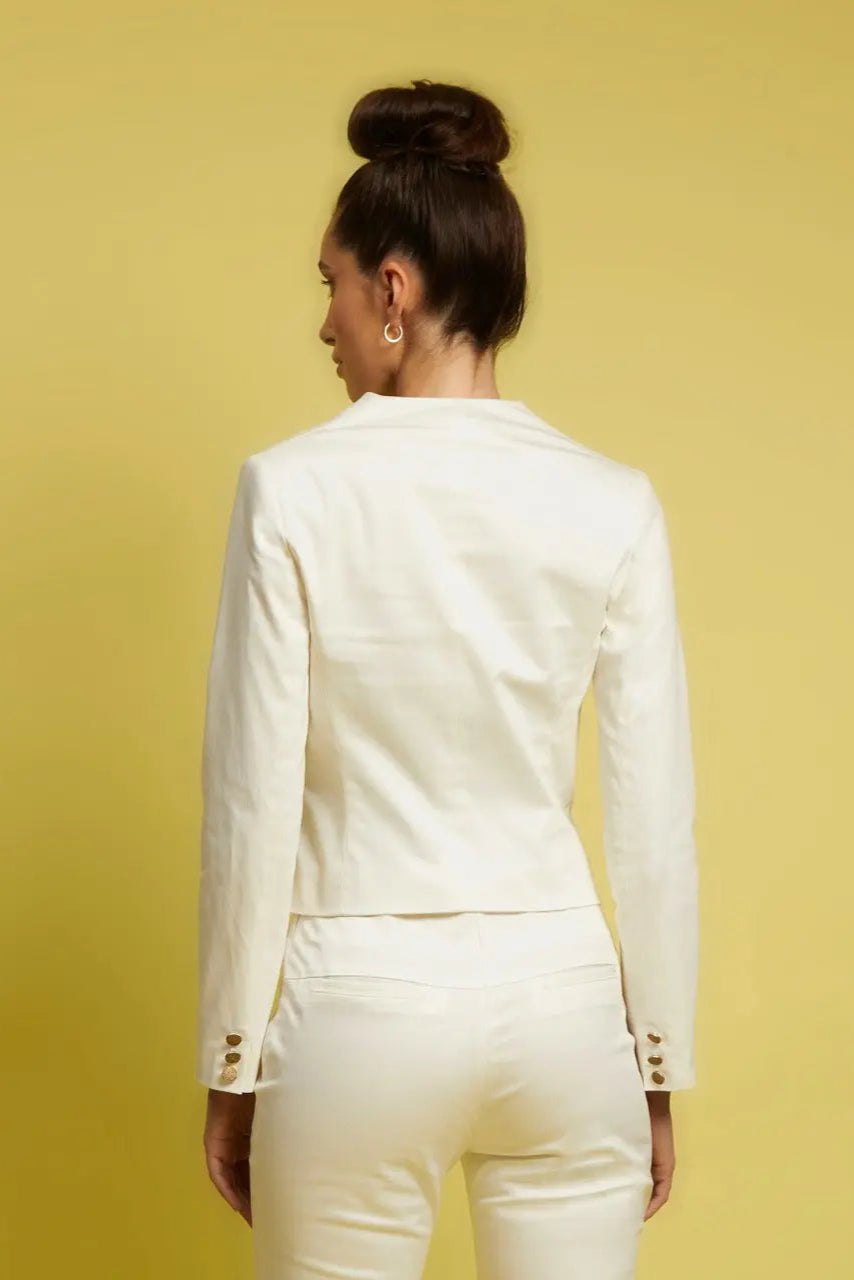Veste Femme Spencer Coton Blanc - Sœur - My tailor is Joh