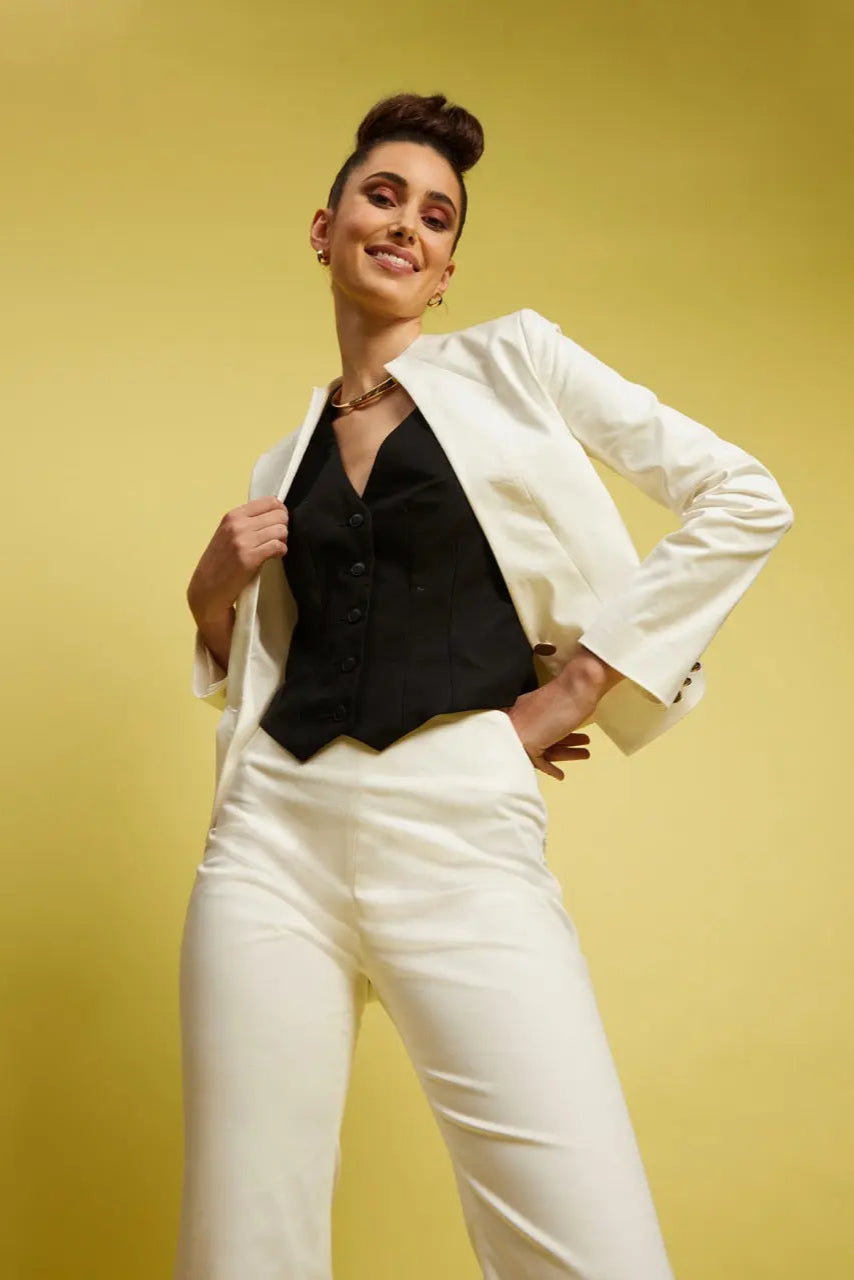 Veste Femme Spencer Coton Blanc - Sœur - My tailor is Joh