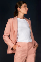 Veste Tailleur Femme Laine Rose Ballerine - Conception