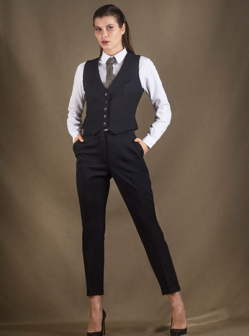 Gilet Conception - My Tailor Is Joh, la nouvelle marque de prêt à porter féminin, tailleurs, vestes, pantalons, robes, jupes, hauts, chaussures pour habiller les femmes.