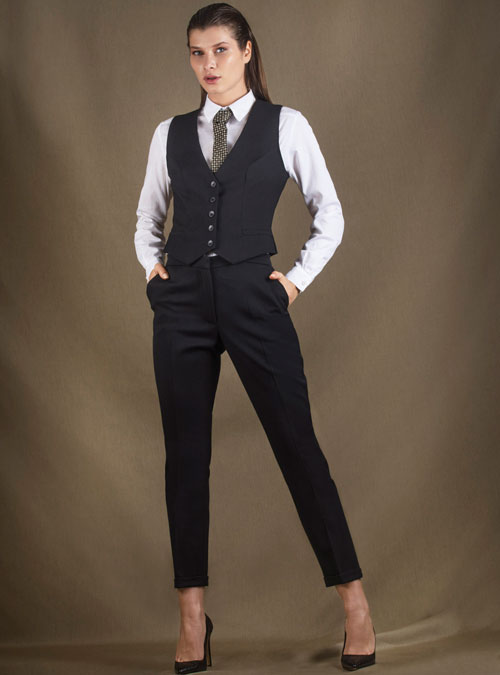 Le Pantalon tailleur femme fitté Conception - My Tailor Is Joh, la nouvelle marque de prêt à porter féminin, tailleurs, vestes, pantalons, robes, jupes, hauts, chaussures pour habiller les femmes.