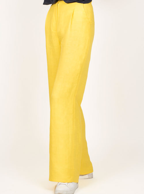 Tailleur femme Illusion jaune - My Tailor Is Joh, la nouvelle marque de prêt à porter féminin, tailleurs, vestes, pantalons, robes, jupes, hauts, chaussures pour habiller les femmes.